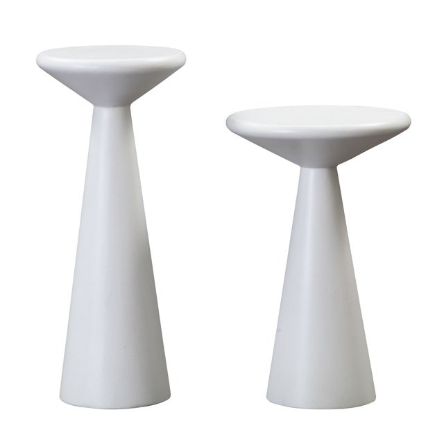TOV Furniture Gianna Round White Concrete Accent Tables - Set of 2 | Walmart (US)