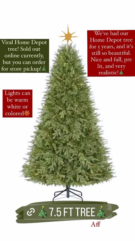 Viral Home Depot Christmas tree! We've had a Christmas tree from there for five years, and it's still gorgeous! Linking other trees with great reviews, too!
................
Christmas trees under $500, Christmas tress under $250, Christmas trees under $100, 7.5' tree, 7.5 foot Christmas dress, 8 foot Christmas tree, 8' Christmas tree, 6 foot Christmas tree, small space Christmas tree, tiny Christmas tree, kids rooms tree, kids room Christmas tree, kids Christmas tree, Home Depot tree, Walmart Christmas tree, best Christmas tree, green Christmas tree, pre-lit Christmas tree, prelit Christmas tree, lit Christmas tree, flocked Christmas tree, slim Christmas tree, tree skirt, tree collar, Christmas tree basket, Christmas tree collar 

#LTKHoliday #LTKhome #LTKHolidaySale