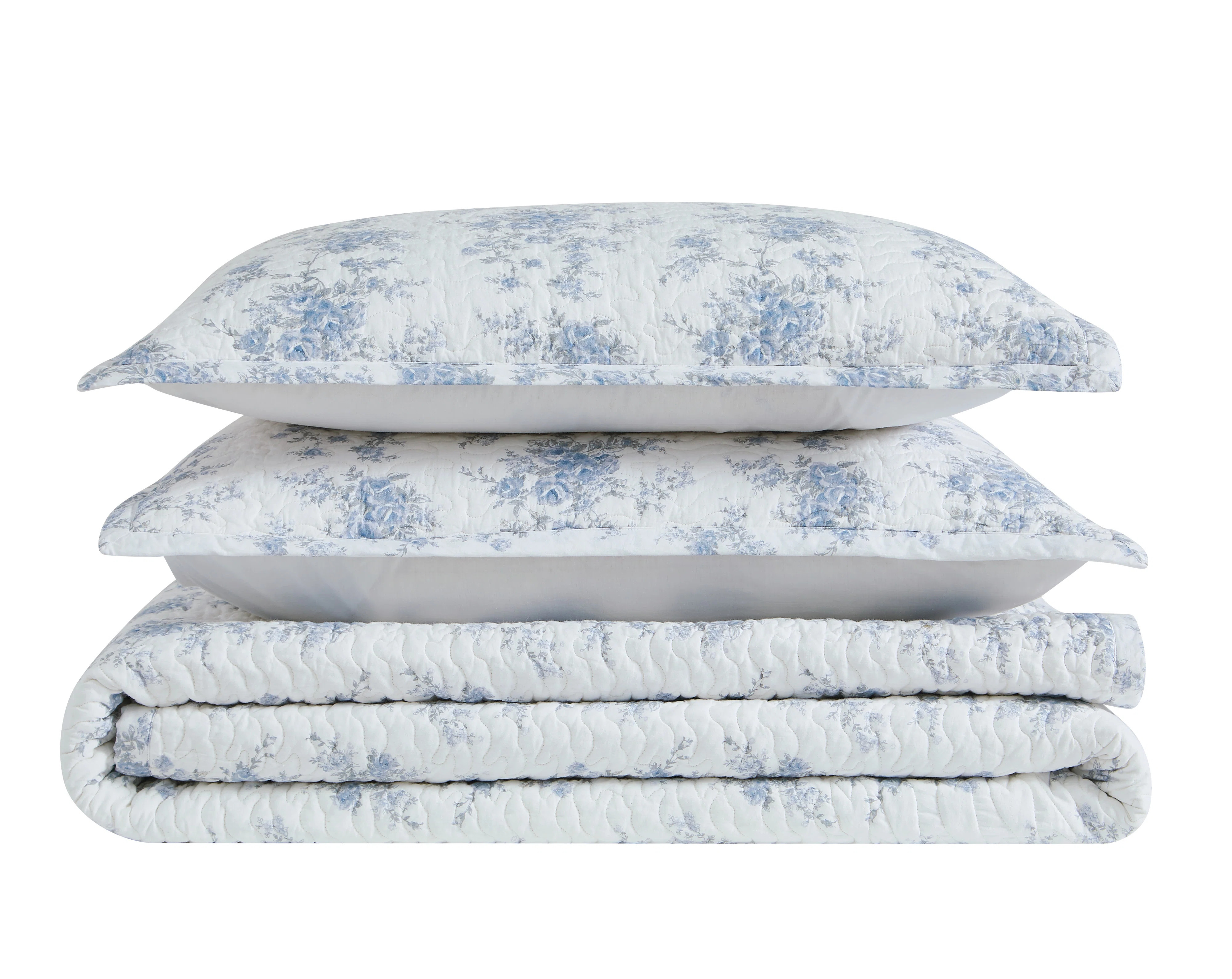 Cotton Plain Weave Floral Quilt Set | Wayfair North America