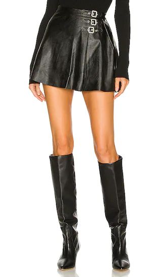 Jasmine Buckled Skirt in Black | Revolve Clothing (Global)