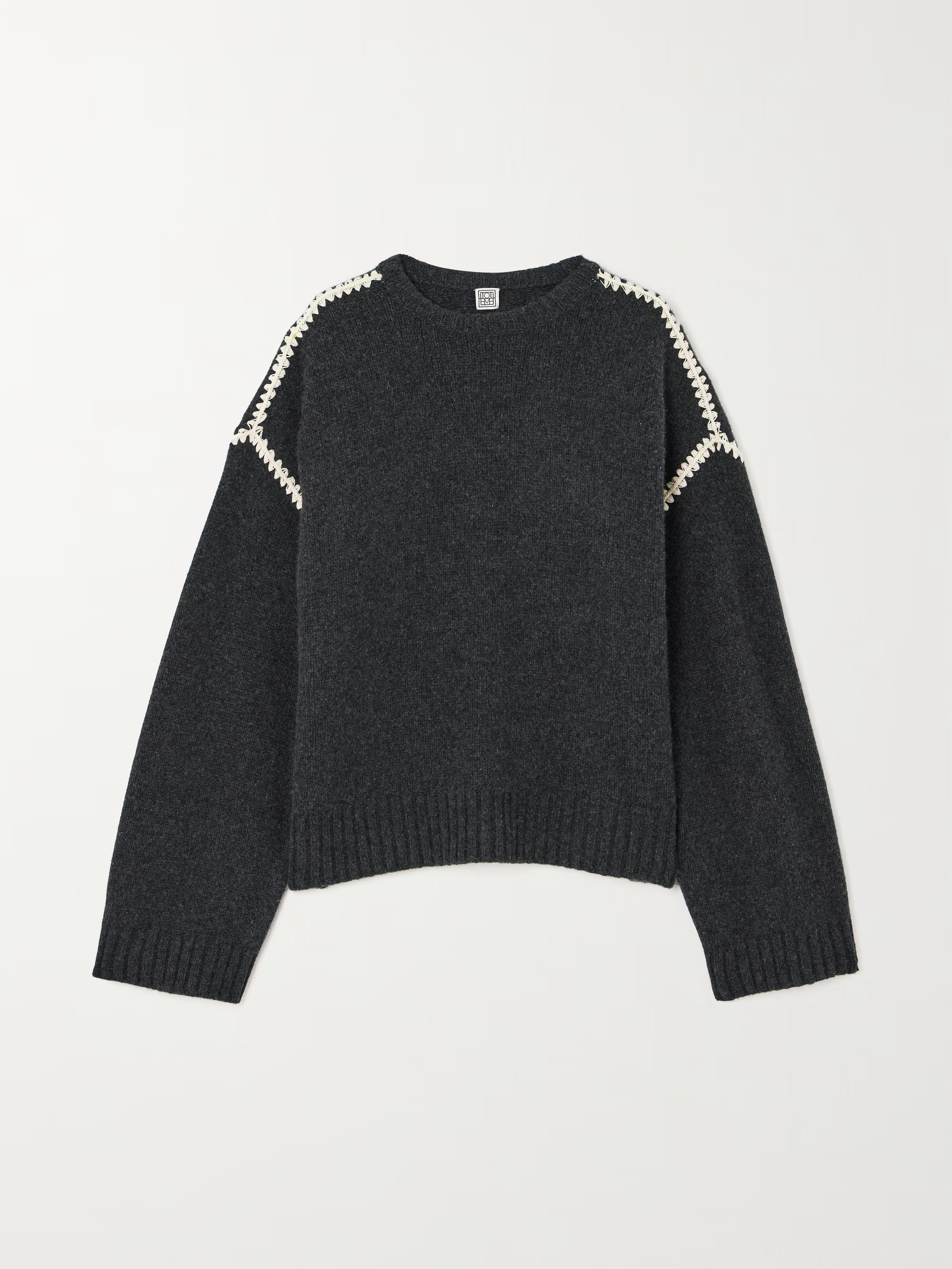 Oversized embroidered wool and cashmere-blend sweater | NET-A-PORTER (US)