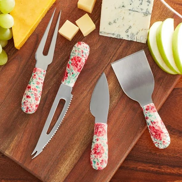 The Pioneer Woman Gorgeous Garden 4-Piece Cheese Knife Serving Set | Walmart (US)