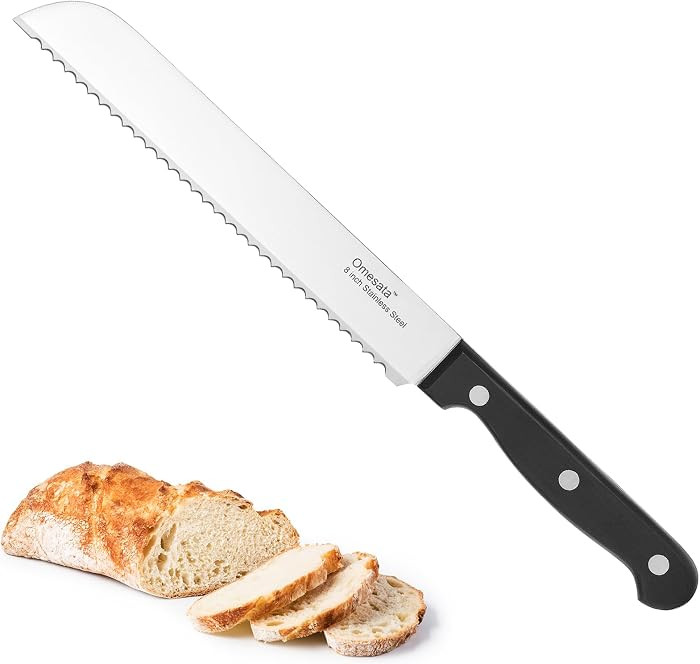 Omesata Bread Knife, Serrated Bread Knives for Homemade Bread Sourdough | Amazon (US)