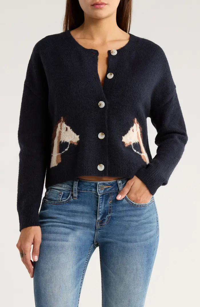 Horse Jacquard Cardigan | Nordstrom Rack