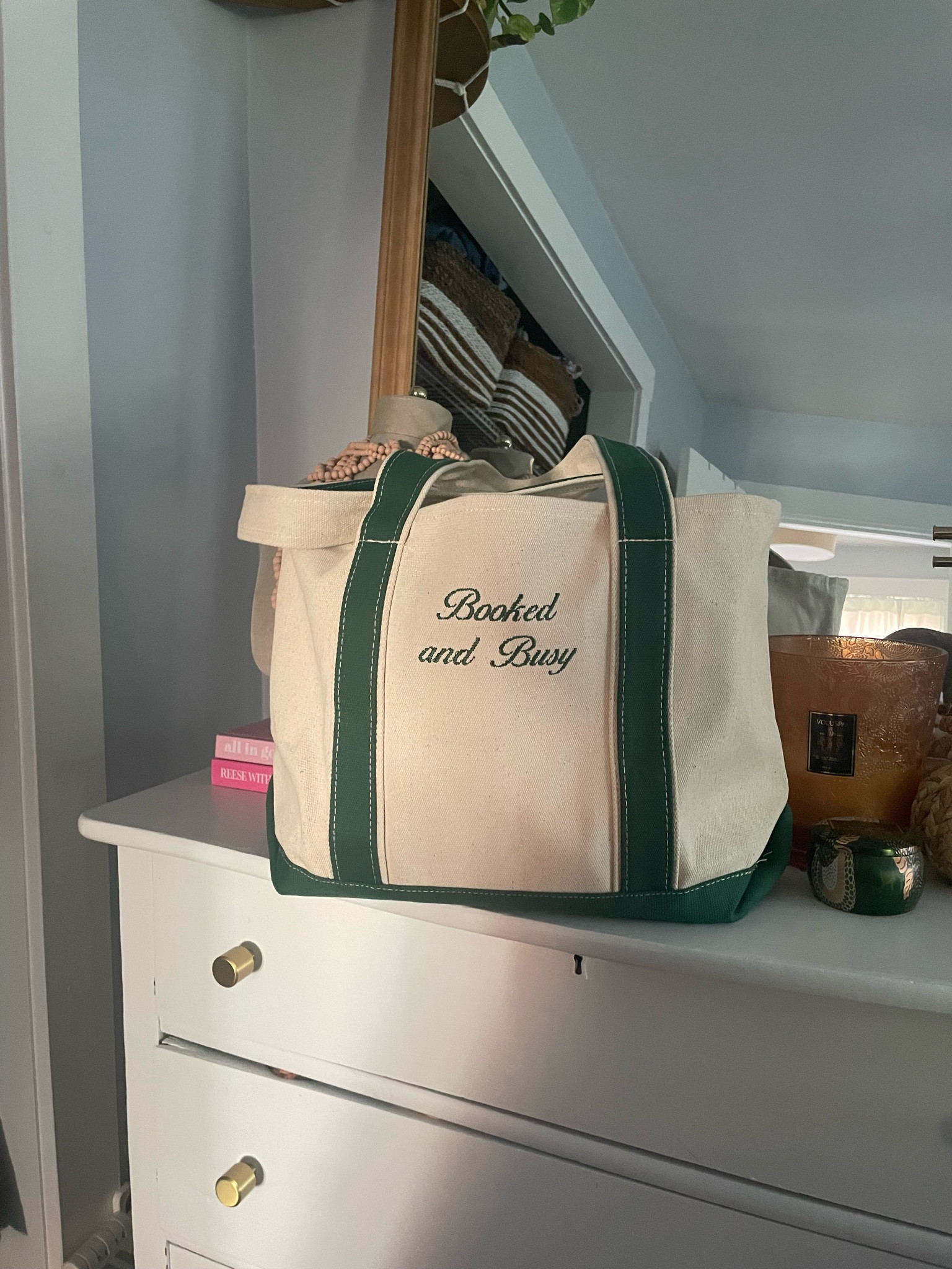 Custom book tote that I shared from stories the other day! So cute for bridesmaids, holiday gifts so fun! Comes super fast! Able to customize it exactly! 

#LTKHoliday #LTKHolidaySale #LTKSeasonal