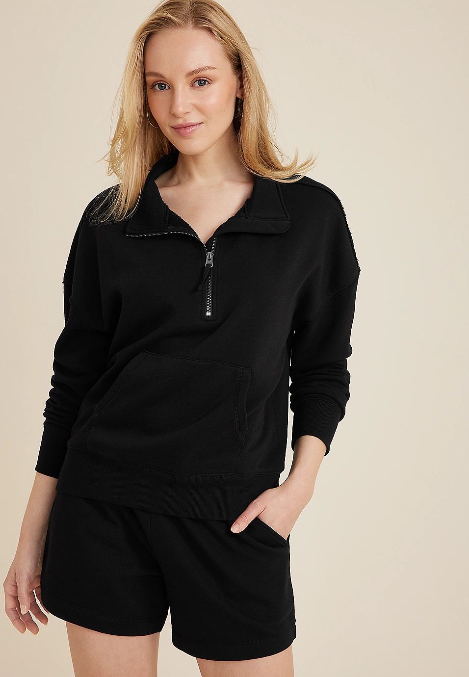 Club Quarter Zip Sweatshirt | Maurices