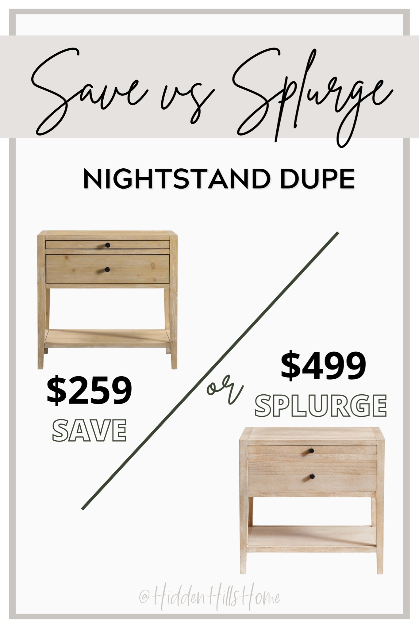 Nightstand dupe! Save vs splurge home decor, save or splurge, pottery barn dupe 

#LTKStyleTip #LTKHome #LTKSaleAlert