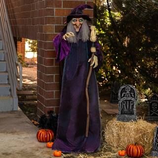 Wicked Wanda 5 ft. Poseable Talking LED Animatronic Halloween Prop | The Home Depot