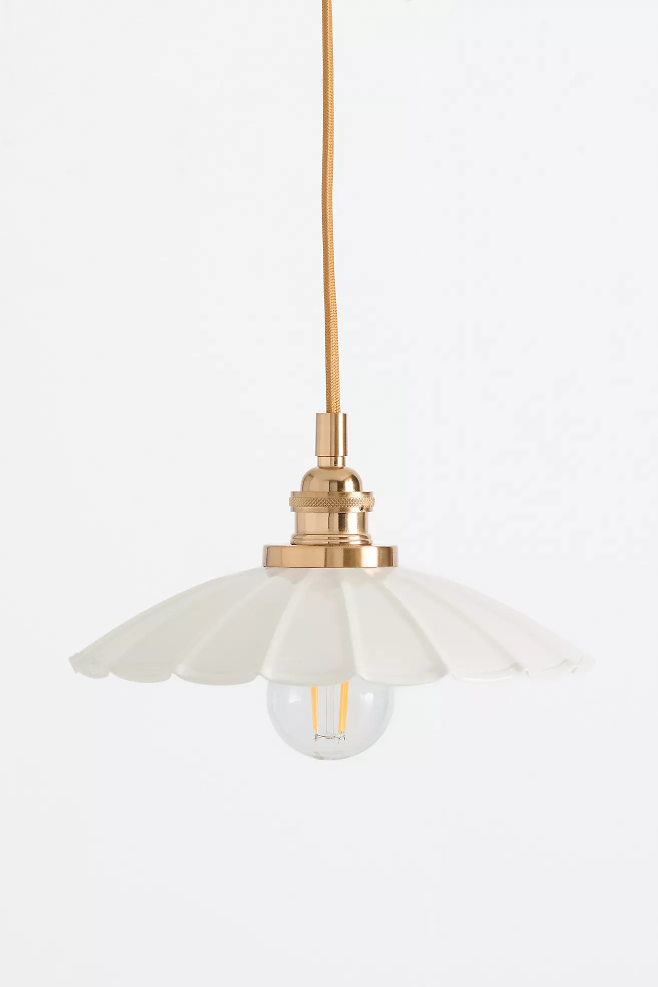 Greta Scalloped Metal Pendant Light | Anthropologie (US)