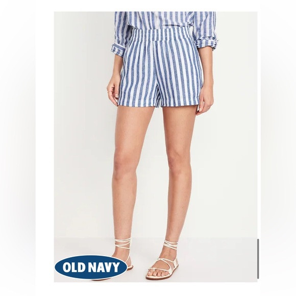 Old Navy High-Waisted Linen-Blend Pull-On Shorts | Poshmark