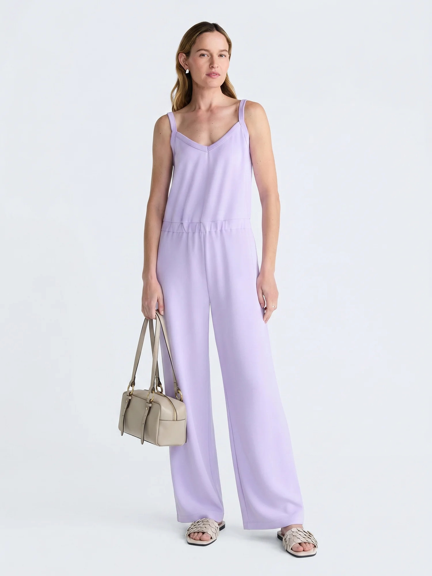Scoop Women's and Women's Plus Scubaknit Tank Jumpsuit, Sizes XS-4X | Walmart (US)
