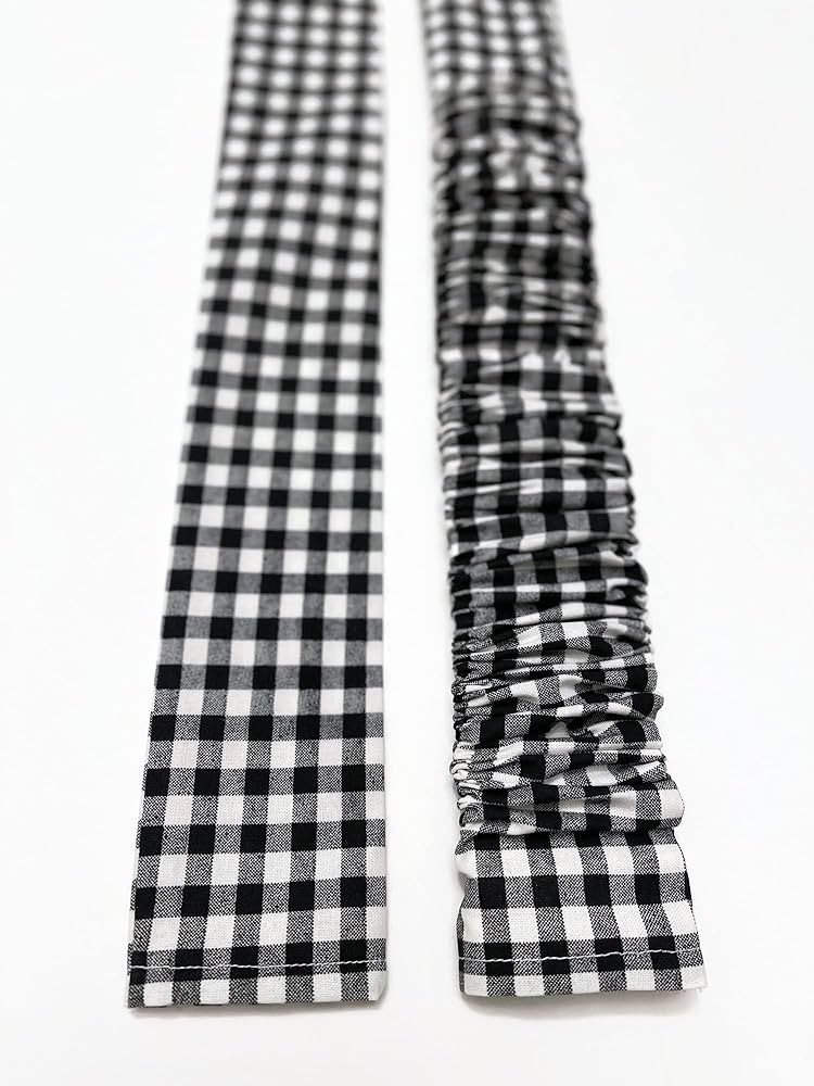 LONG LENGTH, Slip-on, handmade Small Black & White Buffalo check, plaid print, Lamp Cord Cover,Fa... | Amazon (US)