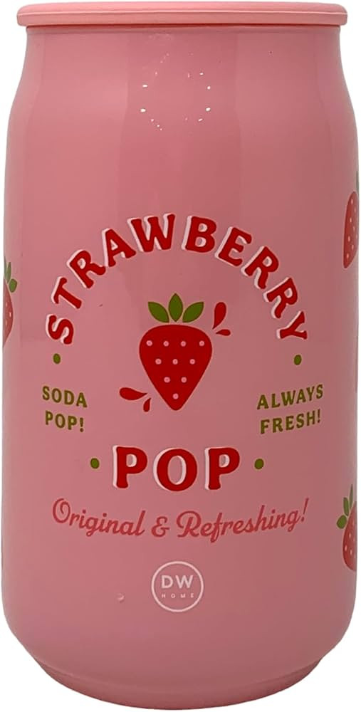 DW Home Soda Pop Collection Single Wick Candle, 15.4 oz (Strawberry Pop) | Amazon (US)