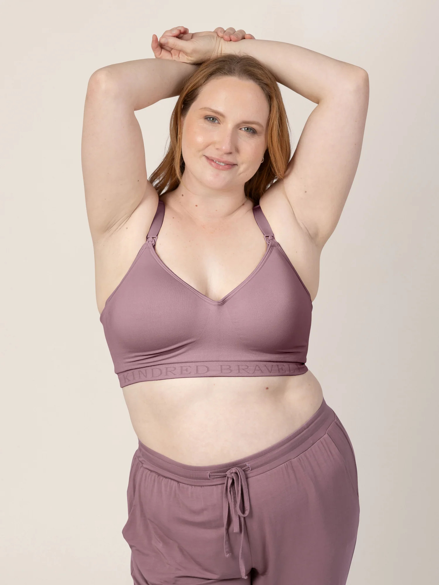 Signature Sublime® Contour Hands-Free Pumping & Nursing Bra | Beige - Kindred Bravely | Kindred Bravely