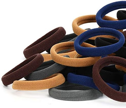 50PCS Hair Ties for Women, Cotton Seamless Hair Bands, Elastic Ponytail Holders, No Damage for Th... | Amazon (US)