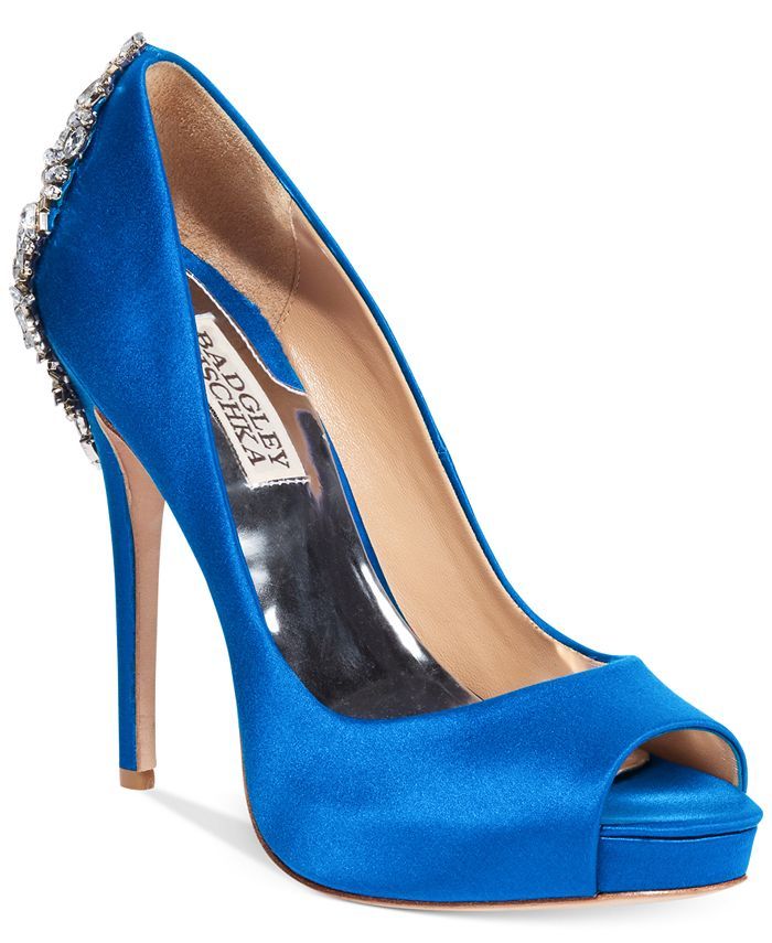 Badgley Mischka Kiara Embellished Peep-Toe Evening Pumps & Reviews - Heels & Pumps - Shoes - Macy... | Macys (US)