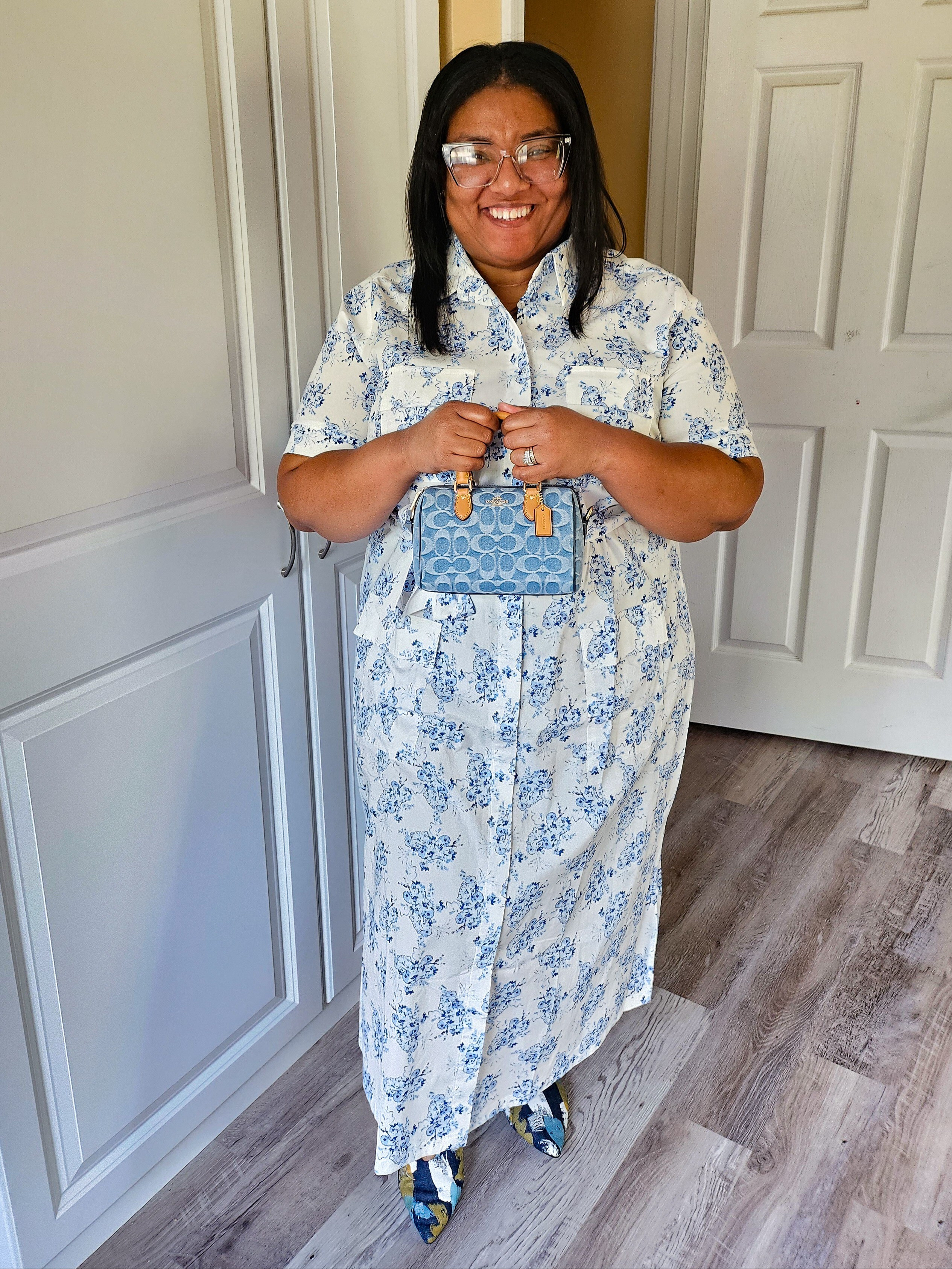Cato dress. Only $12.99 in plus and $16.99 in standard! Coach Outlet Mini Denim Rowan 

#LTKootd #LTKPlusSize