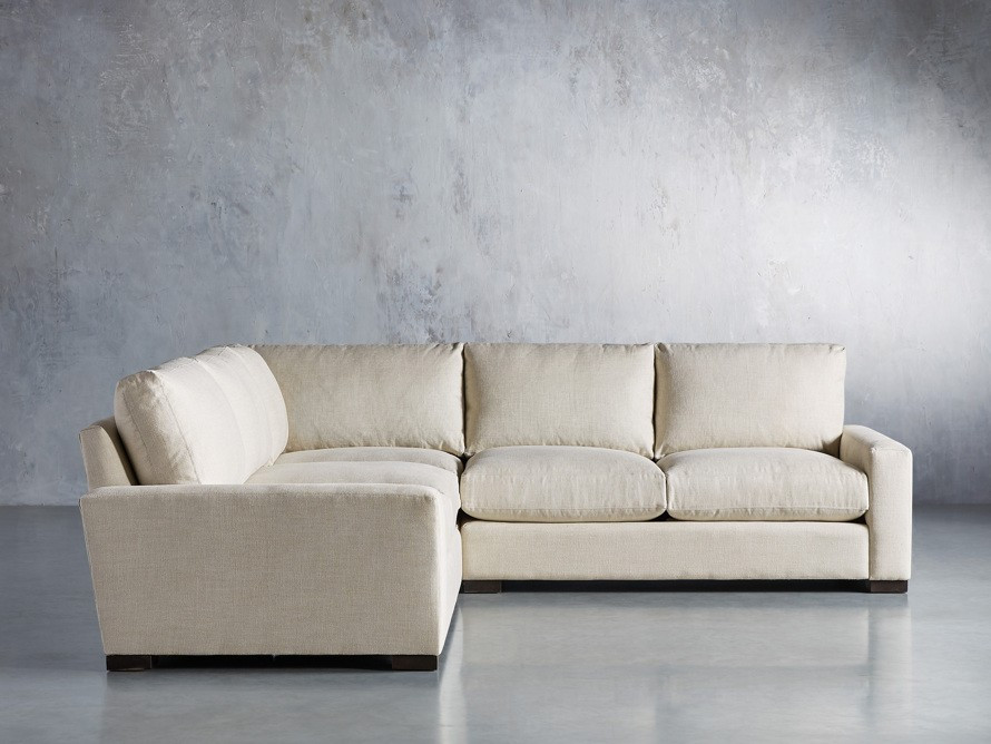 Remington Deep Upholstered 114"" Three Piece Sectional | Arhaus