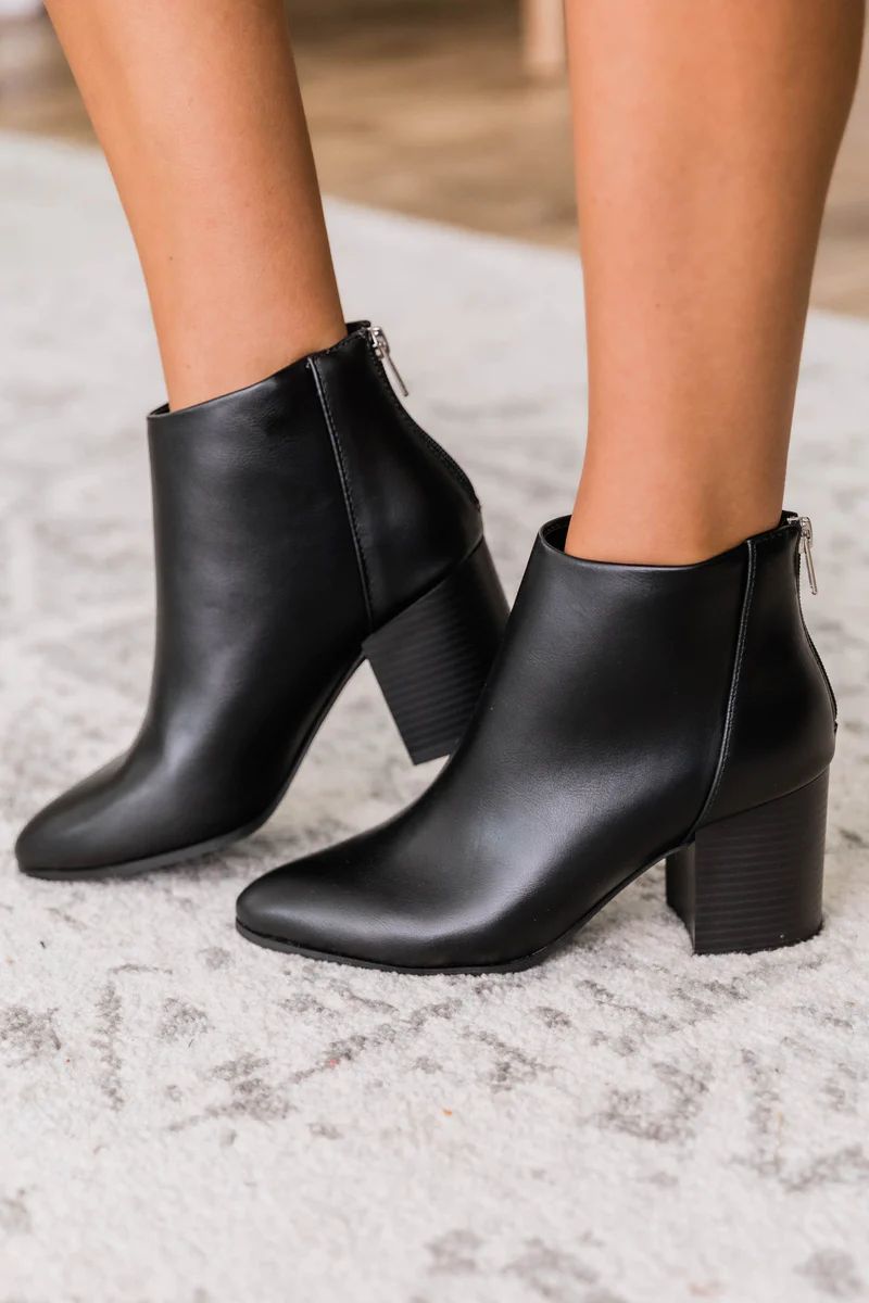 Jackie Black Booties | The Pink Lily Boutique