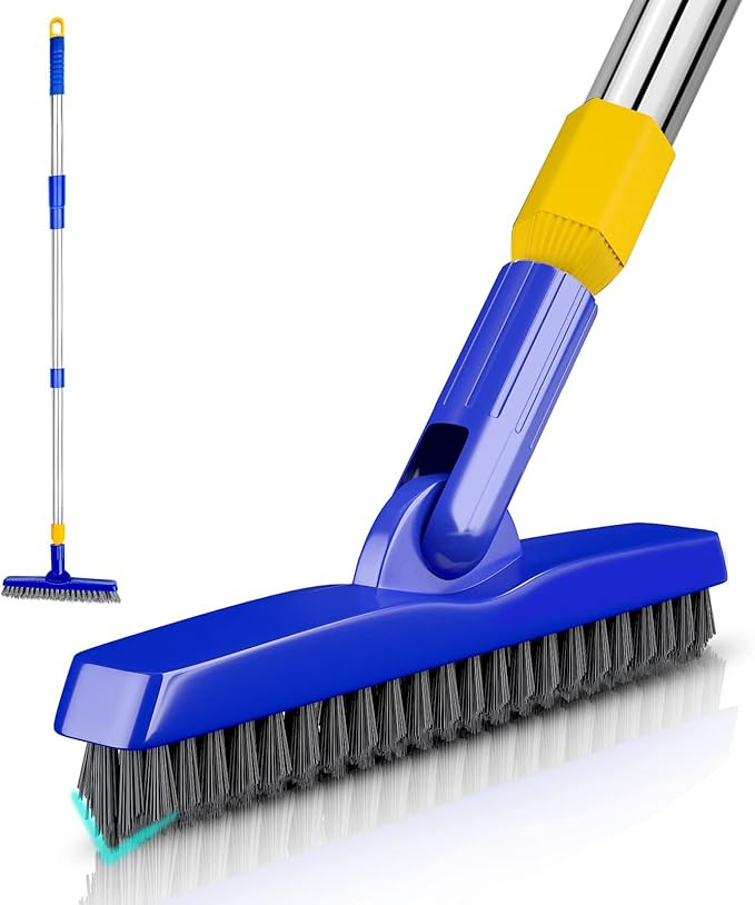 ITTAR Grout Brush with Long Adjustable Handle, Swivel Scrub Brush, V-Shape Grout Line Scrubber wi... | Amazon (US)