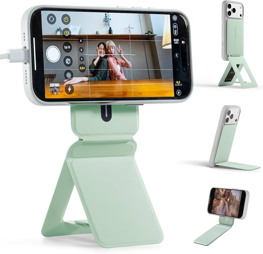 MOFT Phone Stand, Magnetic Phone Tripod Stand Stain-Resistant MOVAS Leather & Angle Adjustment & ... | Amazon (US)
