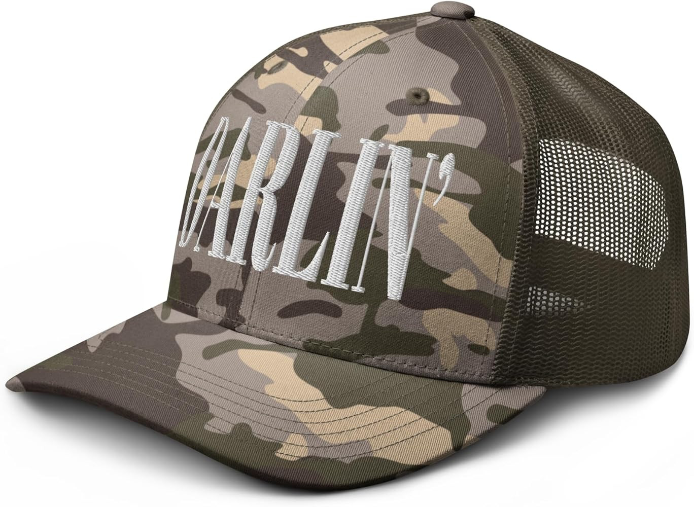 NG Camo Darlin' Embroidered Curved Bill Camouflage Trucker Hat Low Crown Adjustable Cap for Women | Amazon (US)