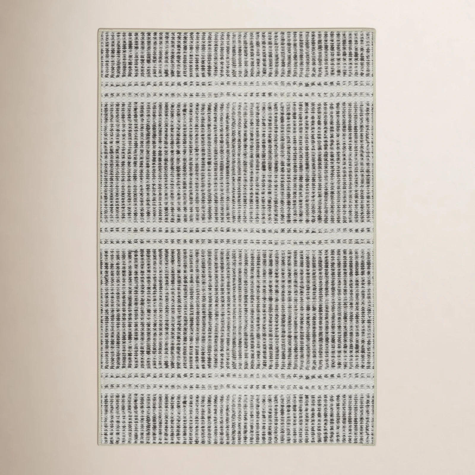 Dash and Albert Rugs Malta Grey Machine Washable Striped Rug & Reviews | Birch Lane | Birch Lane