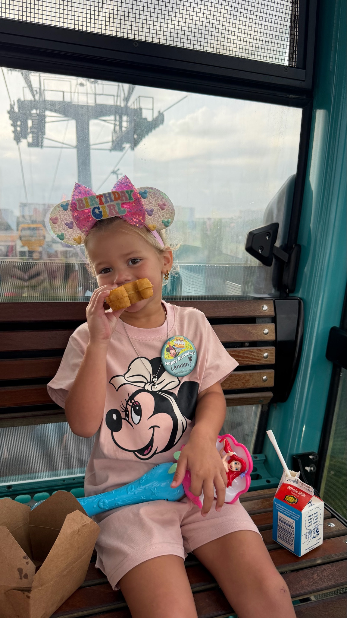 POV: your toddler’s birthday at Disney = snacks, milk cartons & pure magic 🩷✨ The cutest little birthday girl riding the Disney Skyliner with her Minnie ears and favorite toy in hand. These are the moments I never want to forget. #disneywithkids #disneyworldtips #disneybirthday #disneymom #toddlermom #momlife #disneyskyliner #minniestyle #birthdaygirl #disneytrip #familytravel #matchingdisney #disneyoutfit #momcontentcreator #ltkit #amazonfinds #toddlermusthaves #disneyaesthetic #momtok #disneyvacation

#LTKKids #LTKTravel #LTKootd