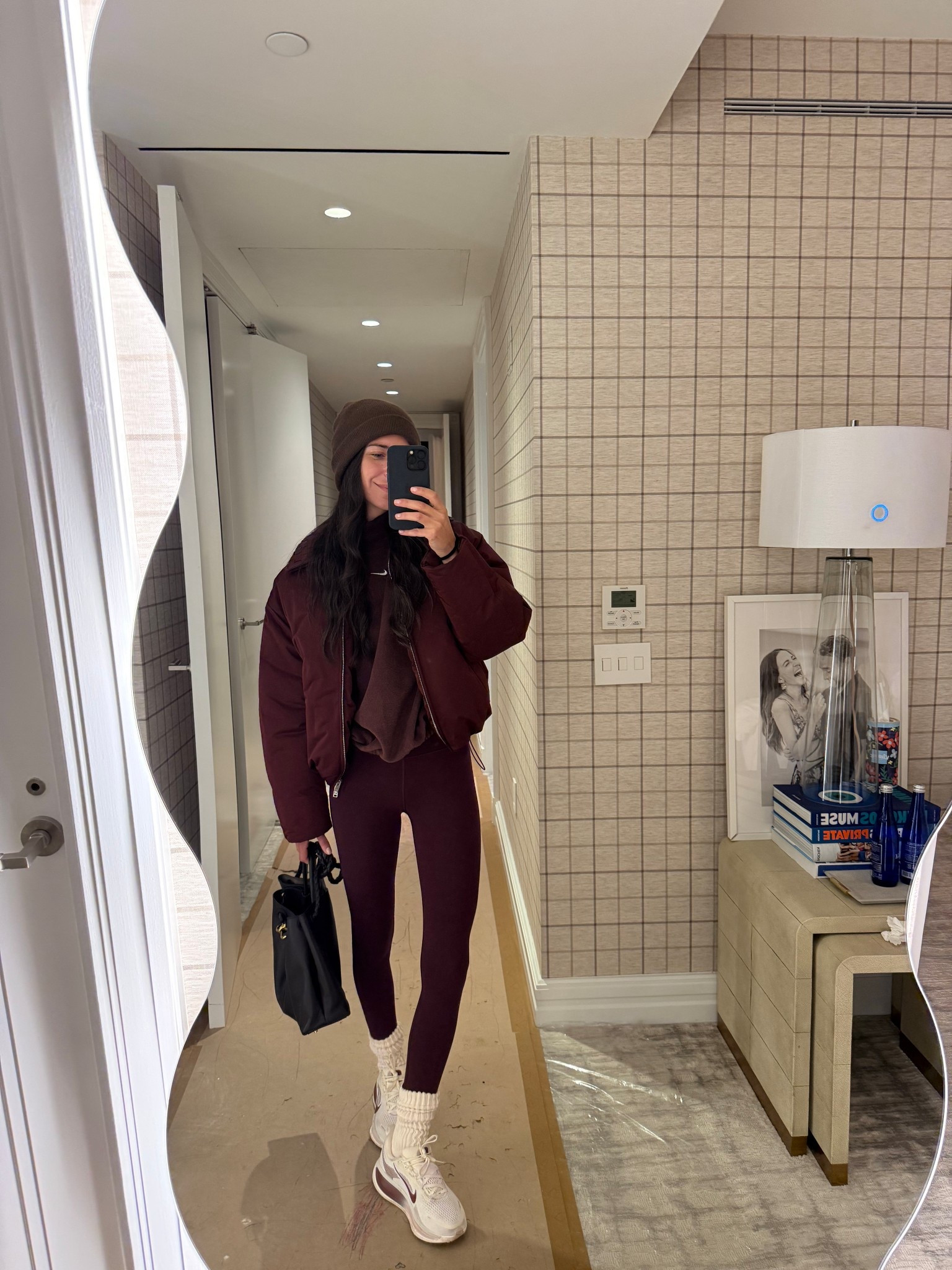 Burgundy workout look today