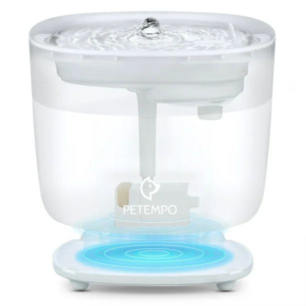 PETEMPO Cat Water Fountain, with Wireless Pump and 2 Flow Modes, 2L Capacity for Cats and Dogs | Walmart (US)