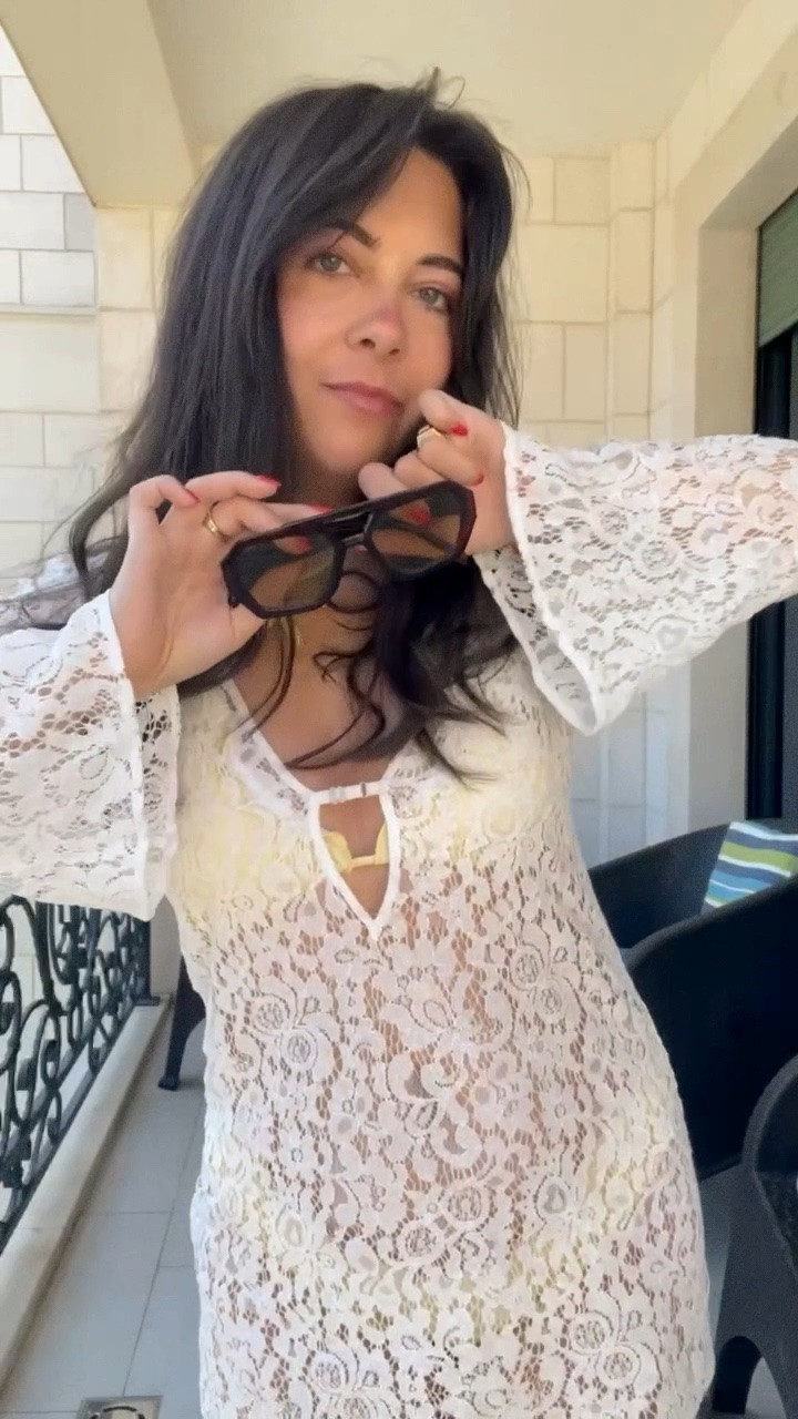 GRWM to the beach club 🤍🐚✨

A lace cover-up, oversized sunnies, and coastal-inspired accessories = my favorite formula for an effortless beach day. This look is giving luxury vacation energy without trying too hard. Linked the cover-up, sunglasses, jewelry, and similar pieces to recreate the vibe. ☀️🌊

#LTKgrwm #LTKSwim #LTKTravel