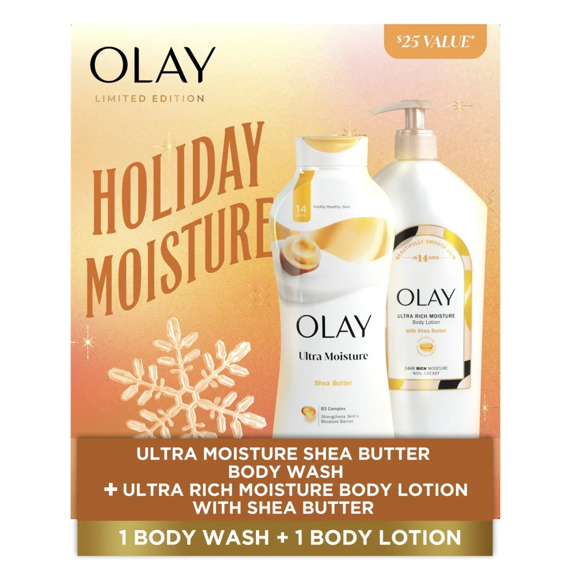 Olay Holiday Moisture Gift Pack - Ultra Moisture Body Wash & Ultra Rich Moisture Lotion with Shea... | Walmart (US)