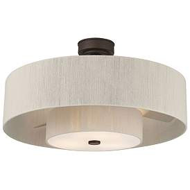 Hunter 30" Brookside Matte Bronze Ceiling Fan with LED Light Kit and Remote | Lamps Plus