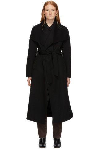 MackageBlack Wool Mai Coat$790 CAD | SSENSE 