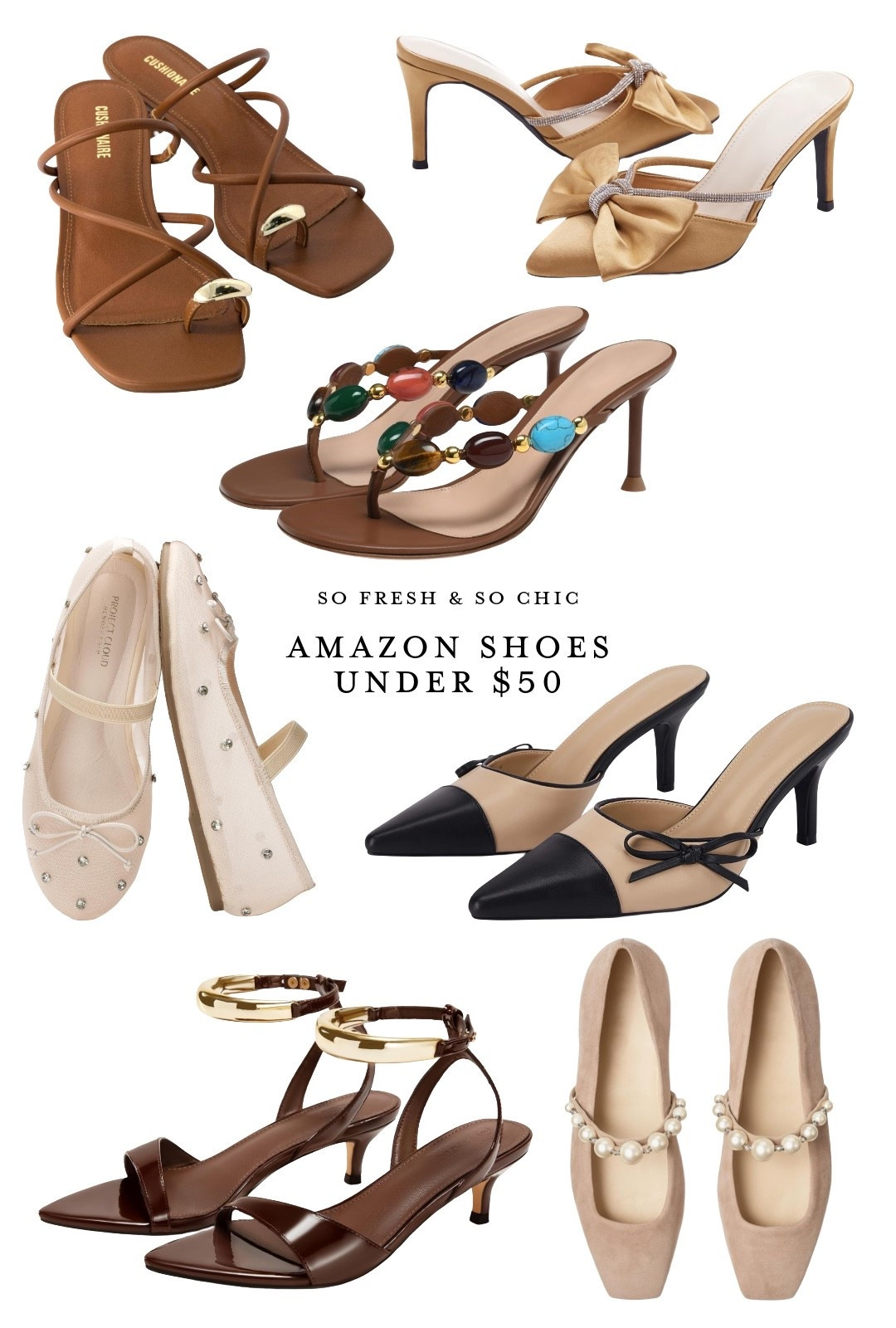 Amazon shoes under $50!
-
Wedding guest shoes - ballet flats - mesh flats - faux leather mules - gemstone kitten heels - thong kitten heels - affordable shoes - affordable Amazon finds - Amazon finds under $50 - metal cuff kitten heels - metal toe kitten heels - suede flats - dressy flats - Strappy heels - satin mules - Amazon heels - nude heels - nude shoes - neutral summer heels 

#LTKSummerEdit #LTKFindsUnder50 #LTKShoeCrush