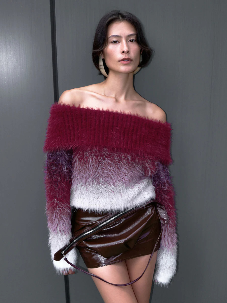 Off Shoulder Knitted T-Shirts | Urban Revivo