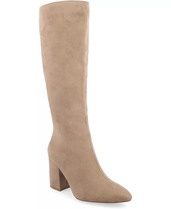 Women's Ameylia Tru Comfort Foam Wide Width Regular Calf Covered Block Heel Pointed Toe Boots | Macy's