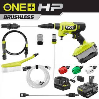 ONE+ HP 18-Volt Brushless EZClean 600 PSI 0.7 GPM Cordless Electric Power Cleaner w/ 4.0Ah Batter... | The Home Depot