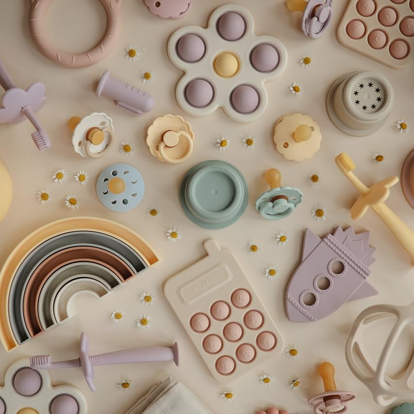 mushie 100% Silicone Baby Pacifier Clip BPA Free | Eva (White) | Amazon (US)