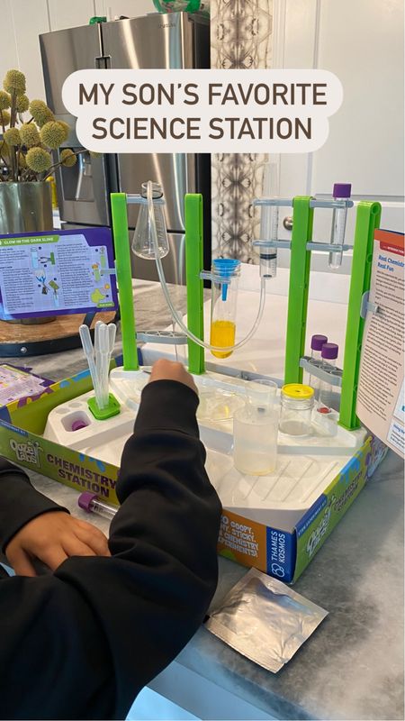Kid’s gift ideas.  My six year old son picked this out at target for his birthday and plays with it constantly! It comes with so many experiments and I love that it sets up like an actual chemistry station.  I know buy it for his friend’s birthday presents. 

#LTKHoliday #LTKHolidaySale #LTKGiftGuide
