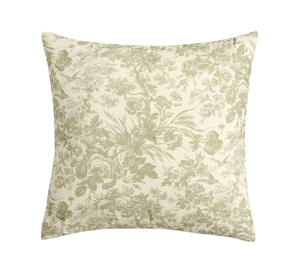 Sorrel Toile Comforter Sham, Loden, Euro | Pottery Barn (US)