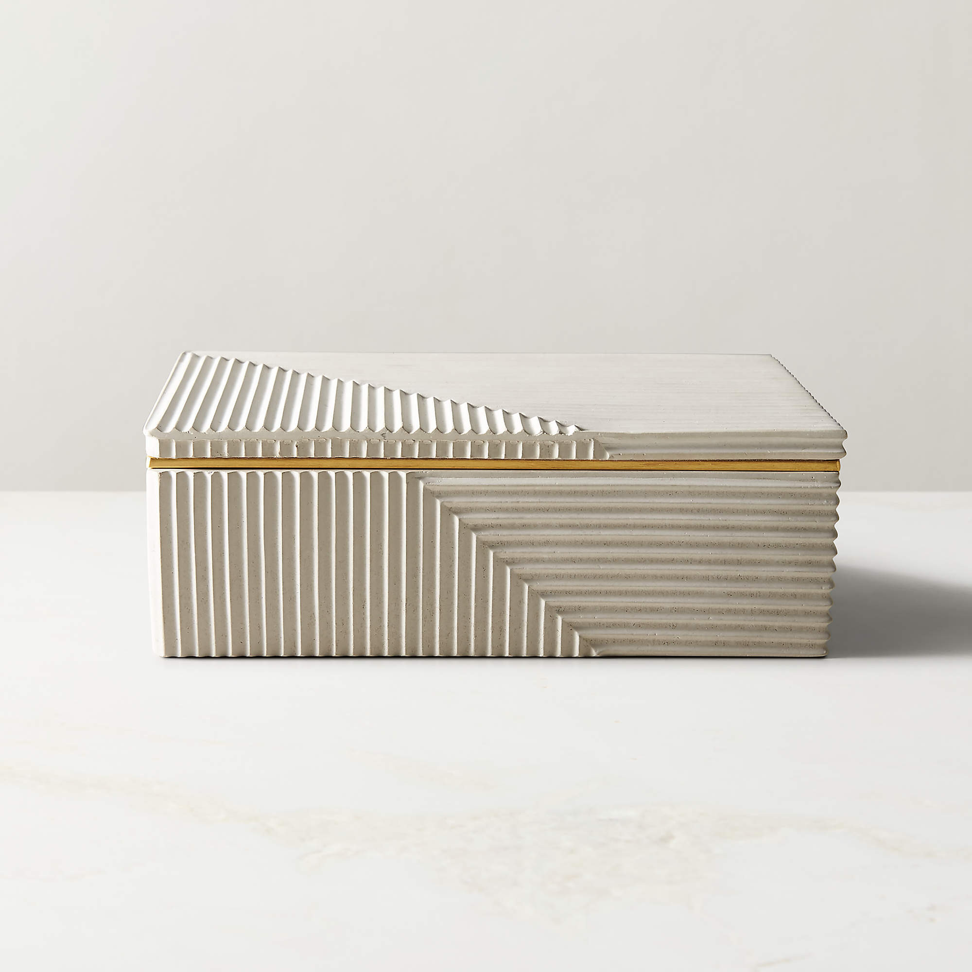 Chelsea Cement Box Small + Reviews | CB2 | CB2