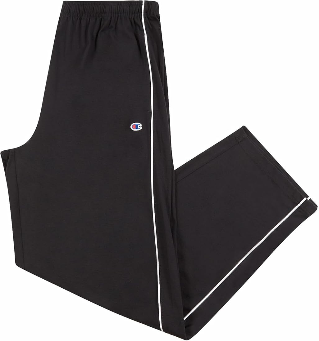 Champion Mens Big and Tall Open Bottom Lounge Pants, Lightweight Jersey Sweatpants | Amazon (US)