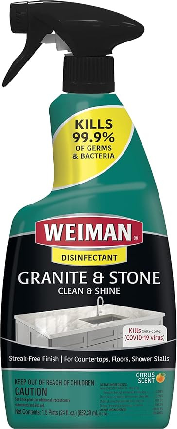 Weiman Disinfectant Granite Daily Clean & Shine, 24 Fl Oz (Pack of 1) | Amazon (US)