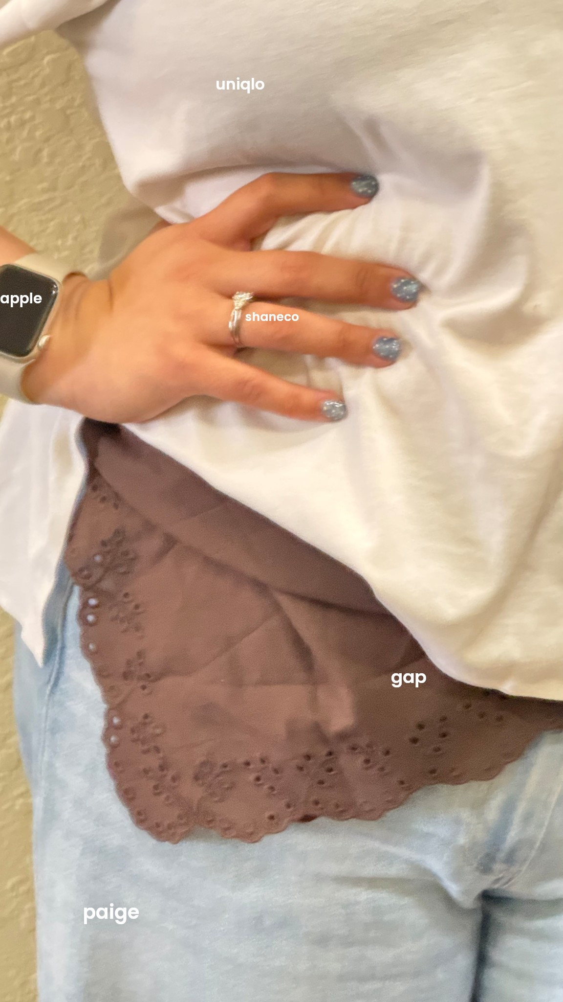 ootd: love this brown bandana scarf from GAP. I styled it as a belt and it elevated my simple, casual outfit 🤎

Paige jeans
ShaneCo engagement- wedding band 
Uniqlo t shirt
Apple Watch 
gap bandana scarf (perfect for festival season)

not pictured: 
adidas spezial sneakers 
shaneco march aquamarine stone necklace 

#LTKFestival #LTKgrwm #LTKootd