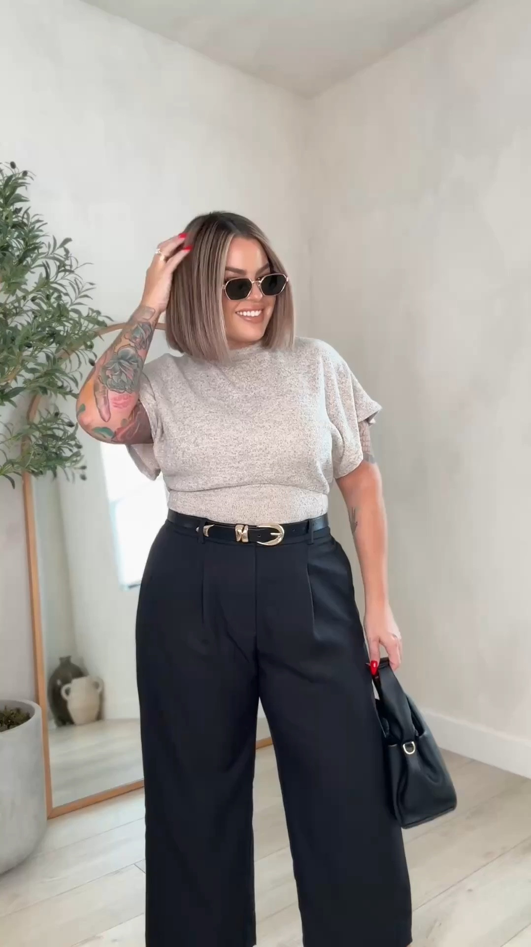 Amazon workwear 

Styling these ankle pants 3 ways. 

Green blazer is now sold out so I found you 2 very similar options. 
First top I’m wearing in a size L
Green tank L - linked similar blazer
Lace cami cardigan is one piece but it looks like 2 pcs. Size L 
Pants size xl 
Also linked similar bag because mine is sold out. 
Linked a similar belt that comes in a 2 pack super affordable option.

Follow my shop @shaynaslife on the @shop.LTK app to shop this post and get my exclusive app-only content!

#liketkit 
@shop.ltk
https://liketk.it/6kQ5A