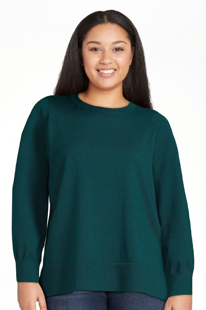 Time and Tru Women's Long Sleeve Pullover Crew Neck Sweater, Lightweight, Sizes XS-XXXL - Walmart... | Walmart (US)