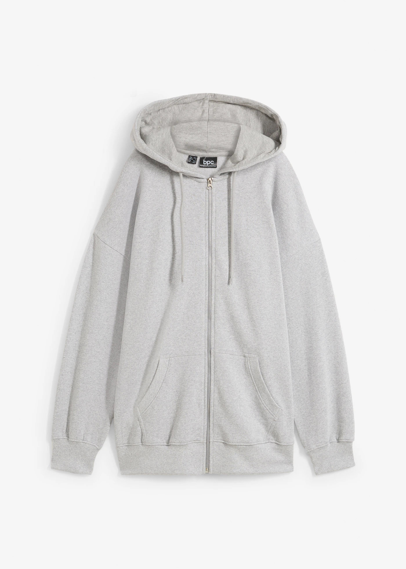 Sweatvest met capuchon lichtgrijs gem\u00ealeerd | Bonprix NL (Influencer)