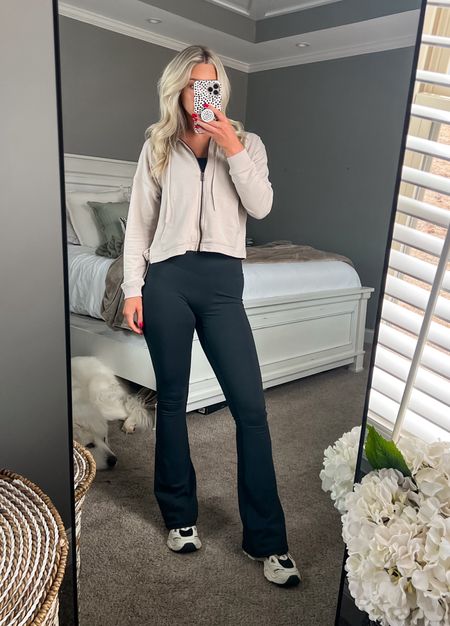 OOTD! I got these Steve Madden sneakers at Marshall’s but you can still find them on Amazon! Loving these Ptula flared leggings and this zip up hoodie! Perfect activewear and errands fit  

#LTKfitness #LTKSpringSale #LTKMostLoved