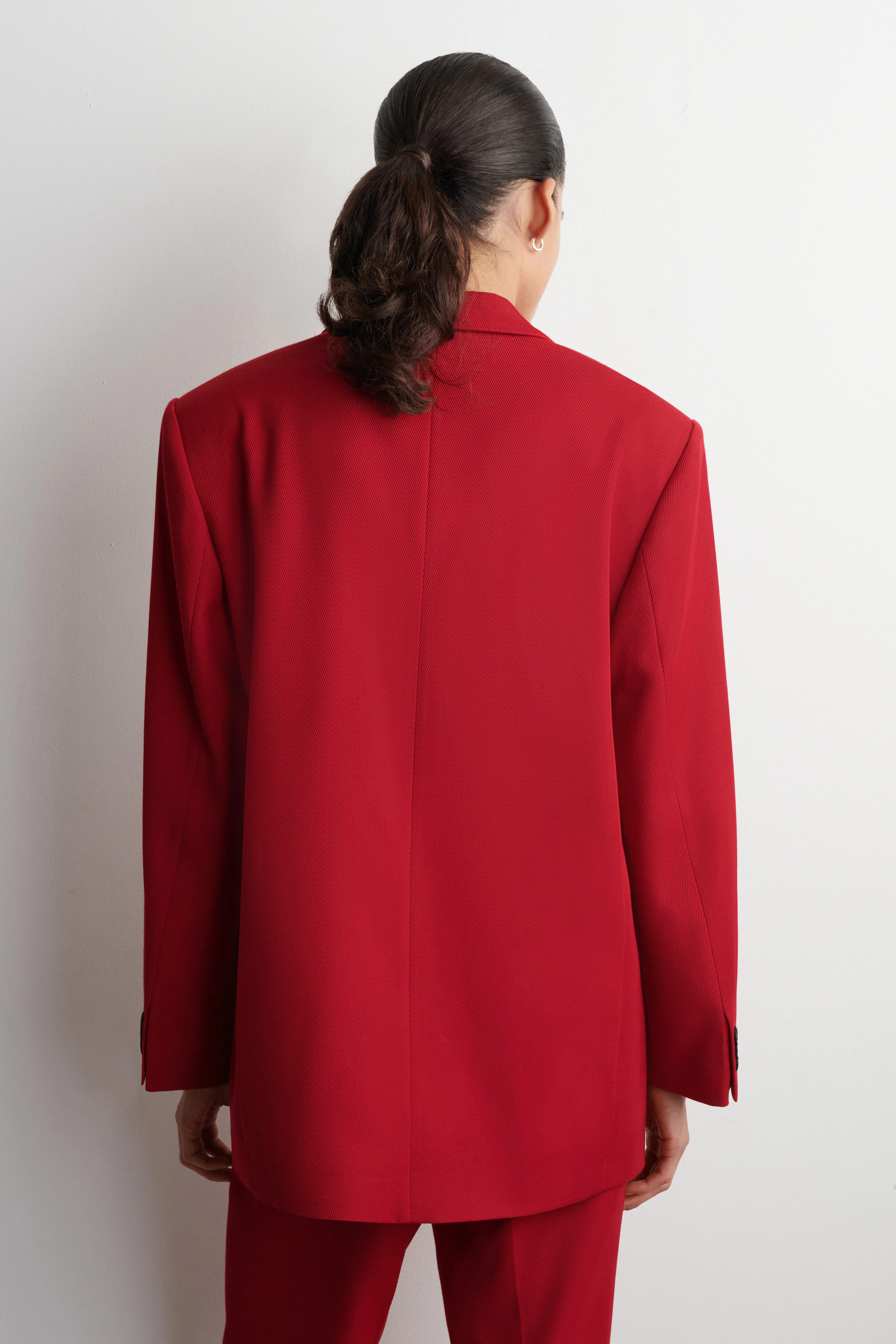 SINGLE-BREASTED WOOL-BLEND BLAZER - RED | COS US | COS (US)